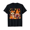 Gnome Turkey Corgi Thanksgiving Fall Leaves Pumpkin Pie T-Shirt