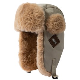 Clakllie Unisex Eskimo Hats Aviator Trooper Hat Warm Russian Hat for Skiing Cold Weather Ushanka Faux Fur Hat,PL2406-Beige