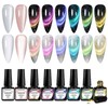 Four Lily Cat Eye Gel Nail Polish Set of 8