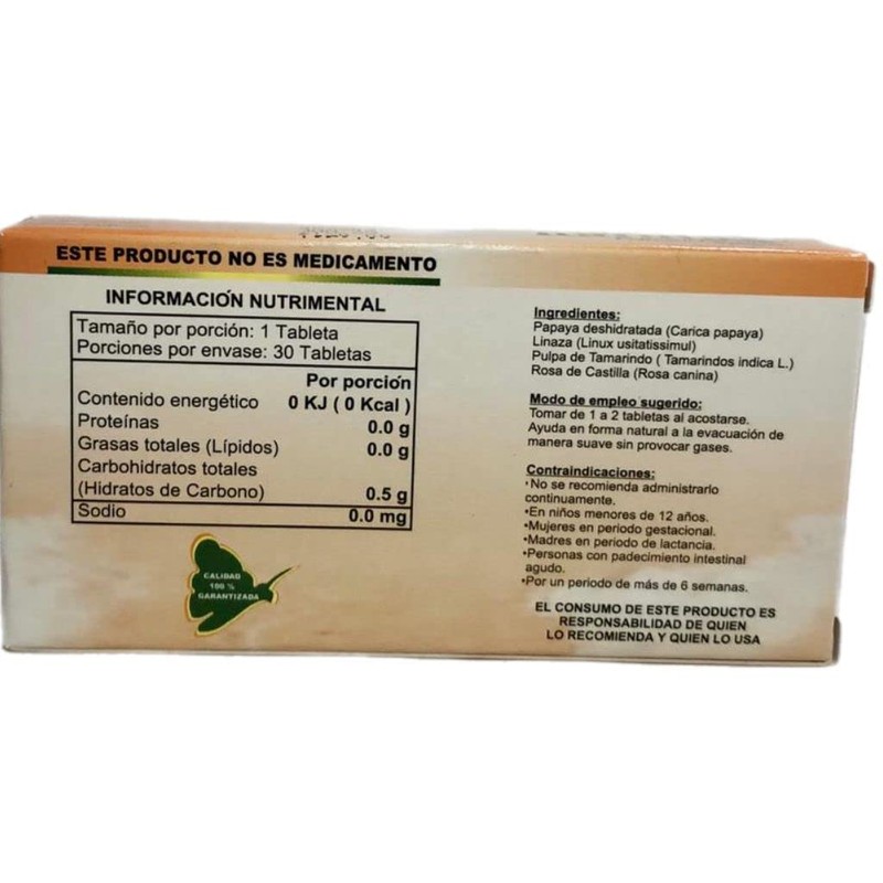 natulax SUPLEMENTO ALIMENTICIO caja con 30 Tabletas