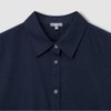JAJU [JAJU] Soft Linen Blend Long Sleeve Shirt_Navy