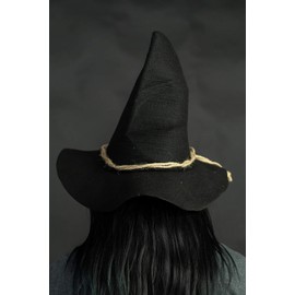 Nicky Bigs Novelties Adult Deluxe Felt Scarecrow Hat - Oktoberfest Wizard Witch Hillbilly Costume Hat, Black, One Size
