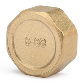 nutmanel Brass Cap 1 Inch Female Thread, Brass Blanking Plug IG, Pipe Cap End Cap Made of Brass for Pipe Connection