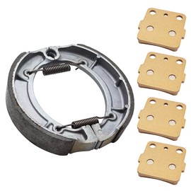 Semi-Metallic-Pro Pastillas de freno delanteras y zapatas de freno para Yamaha Big Bear 400 Grizzly 600 Kodiak 400 Big Bear 350, OEM # 3GD-W0045-01-00 4WV-W253E-01-00 5FU-WF536-00-00
