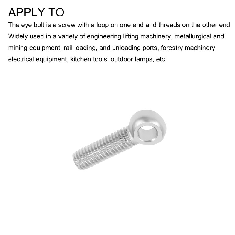 METALLIXITY Shoulder Swing Lifting Bolts M8x30mm 4pcs 304 Stainless Steel