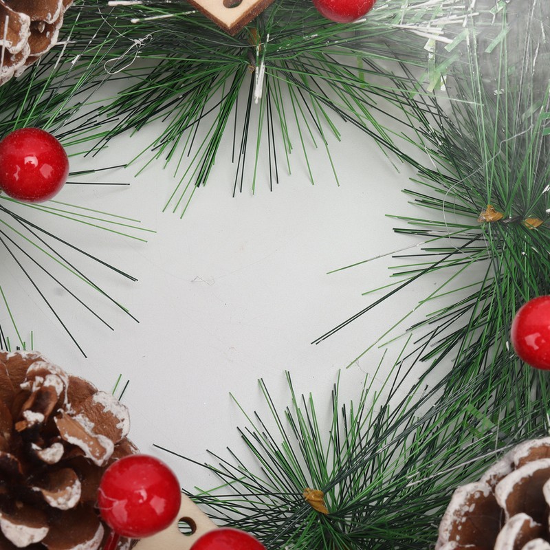 Christmas Wreath Hand Made Simulation Pine Cone Wreath Christmas Gift
