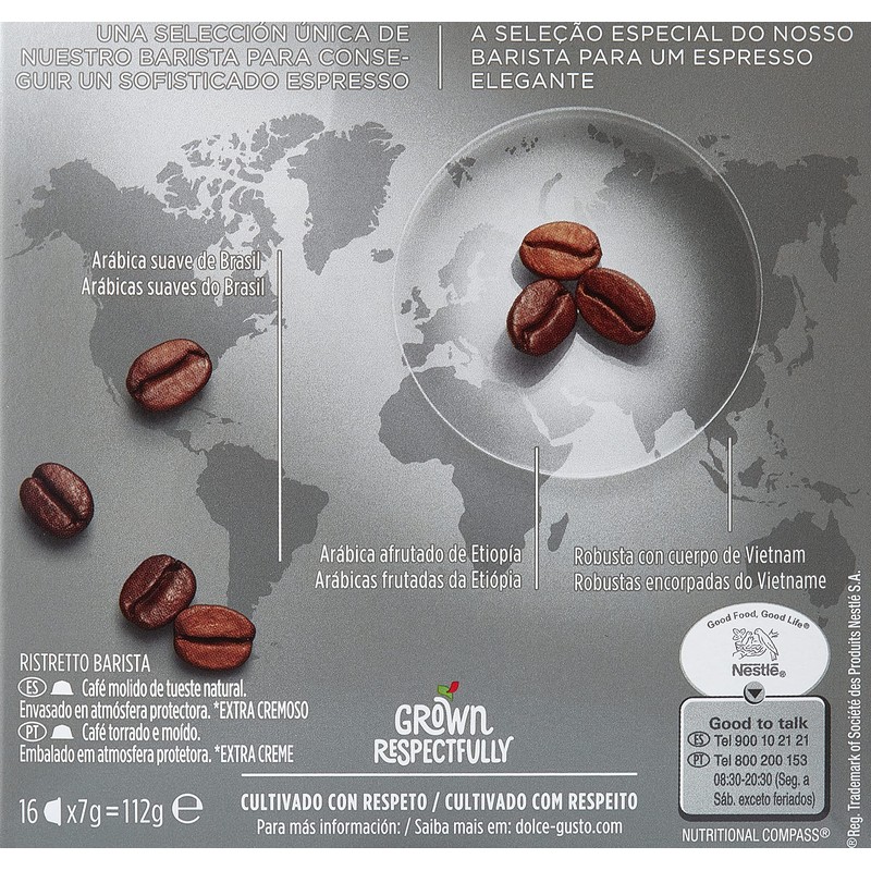 NESCAFE Dolce Gusto Ristretto Barista Coffee Pods - total of