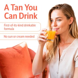 Zeria Tanning Drops to Drink – Sunless Tanning Drops for Face & Body – Vegan, Edible Self Tanner with Beta-Carotene, Tyrosine, & Copper – Natural Glow & Melanin Booster – Watermelon Flavor – 50mL