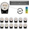 Right Angle Nema 5-15P 15A 125V , 360° Rotatable DIY