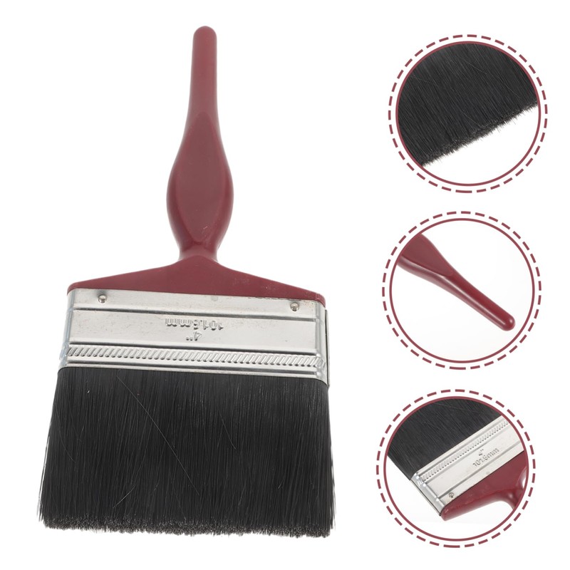 SHINEOFI Heavy Duty Deck Paint Brush with Ergonomic Handle for