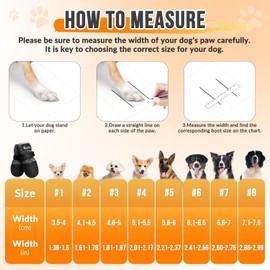 Eyein Dog Boots for Injured Paws Waterproof, Breathable Dog Sock Shoes for Hardwood Floor Outdoor Winter Summer Walking, Reflective Non-Slip Dog Boots Paw Protector for Small Medium Large Dogs (Size4)