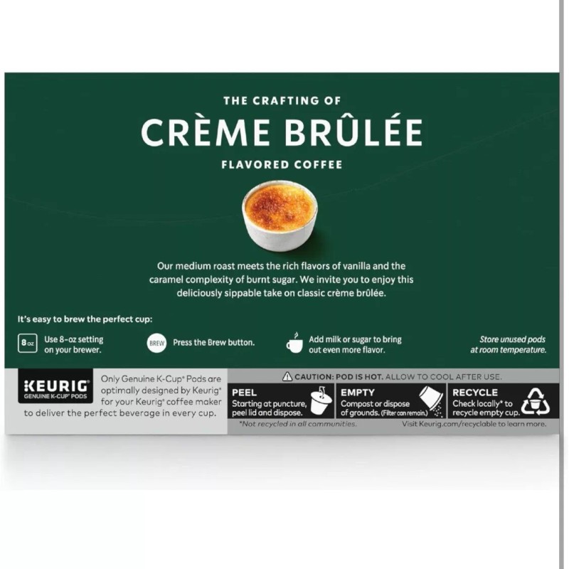 Starbucks 2 Boxes Starbucks Creme Brulee Keurig K-Cups Pods Natural