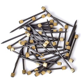 Nails Brass Nails Decorative Nails Hook Round Head Picture Hanging Kit Nominal Diameter 1.8mm x Length 35mm Ideal for Various Decoration Home Office Picture Hanging Nails Drywall Wooden Wall