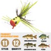 Fishing Poppers Fly Fishing Flies Lures Kit Bass Popper Dry