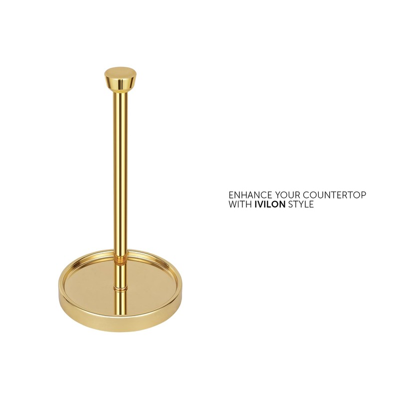 Ivilon Countertop Paper Towel Holder - Modern Tapered End Cap