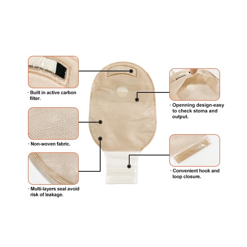 Generic Premiers 21 PCS Colostomy Bags,Ostomy Supplies,Two Piece System Drainable