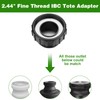 WADEO IBC Tote Adapter, 2.44" Fine Thread Adapter for 275-330