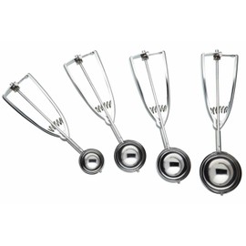 KitchenCraft Mechanical Stainless Steel Cookie / Ice Cream Scoop, 6.2 cm (2.5”), Silver