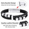 VEXXS Leather Bracelet (Cubic Zirconia - Silver, 8.50)