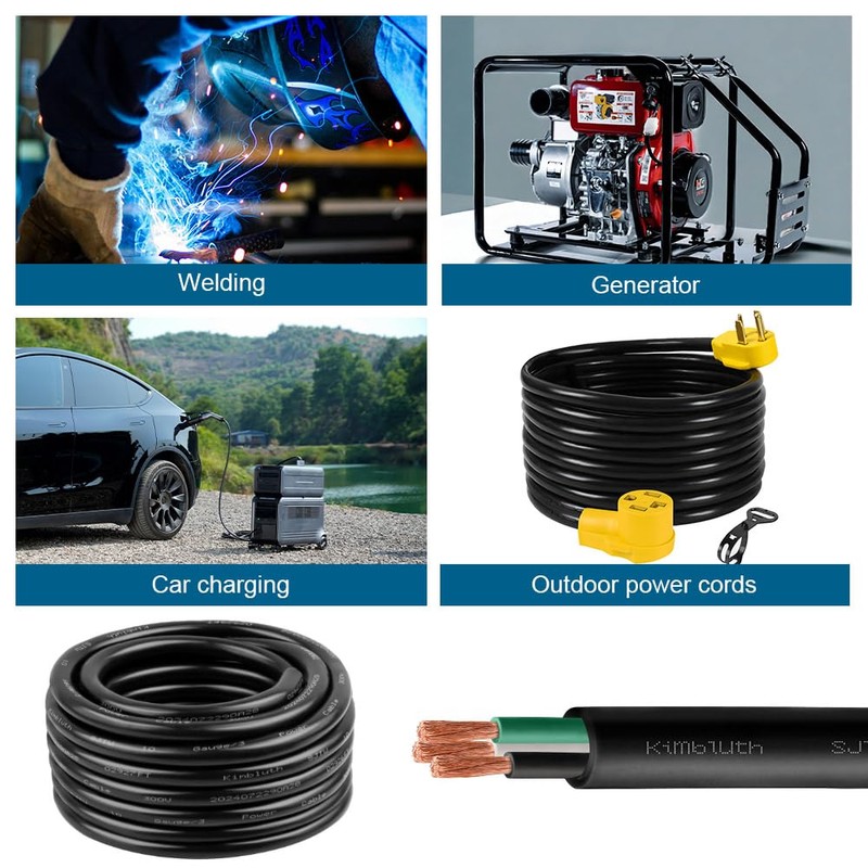 Kimbluth 6 Gauge 3 Conductor Wire SJTW Outdoor Extension Power