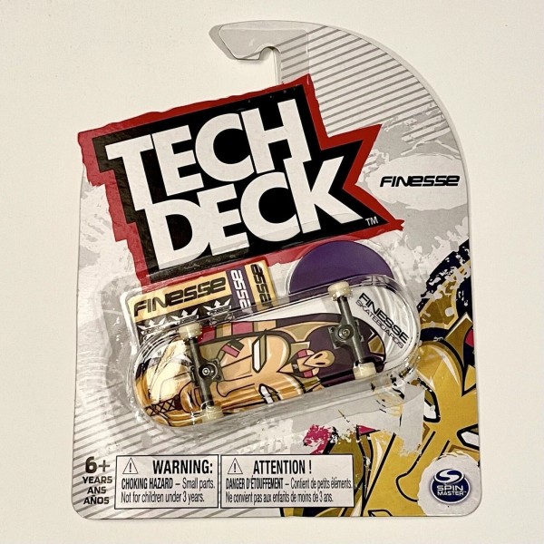 Tech Deck Finesse Skateboard Fingerboard Pharoah Yellow And White -