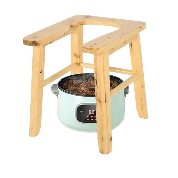 AMGBYMGB Wooden U-Shape Steam Seat with Four Legs,Yoni Steamer Stool,Yoni