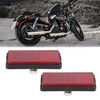 F FIERCE CYCLE Pair of M6 x 1.0 Red Rectangle