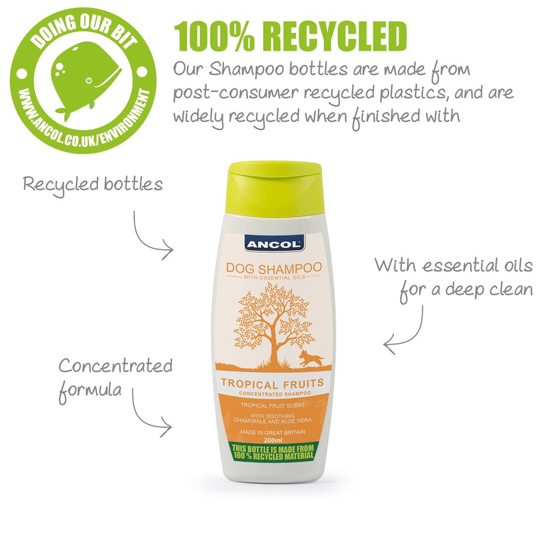 Ancol Dog Shampoo Tropical Fruits 200ml,Clear