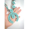 Skelapparel Southwestern Style Round Naja Blue Squash Blossom Statement Necklace