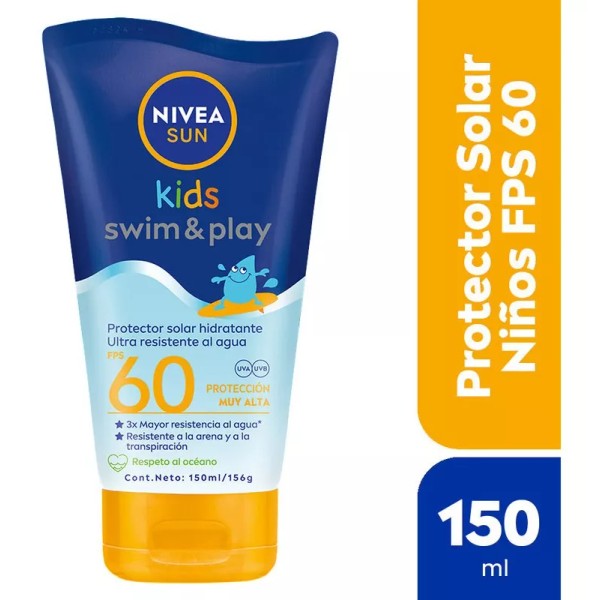 Nivea Protector Solar Nivea Sun Kids Swim & Play Fps 60 - 150ml