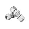 Pysrych 304 Stainless Steel Compression Tube Fitting, Bulkhead Union, 1/8"