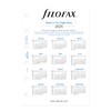 Filofax Calendar Diary Refill, Pocket Size, Week-to-View, White Paper, Unruled,