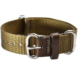 atelierCODEL Nato Belt, Artisans Pursue the Best Wearing Comfort, Watch Band, Military Nylon, Leather, Watch, Lug width 21 mm/22 mm, Nylon, No Gemstone
