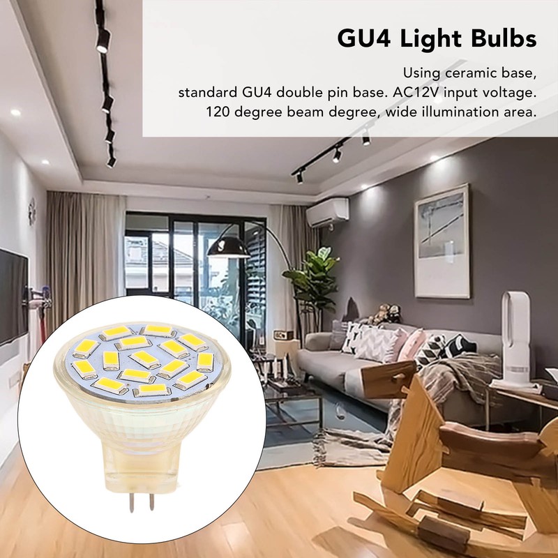 6Pcs GU4 LED Bulb 270LM 15LED Energy Saving Light Bulb