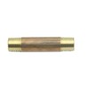 LTWFITTING Brass Pipe 3" Long Nipple Fitting 2" Male NPT
