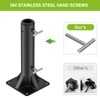 Dolibest Heavy Duty Deck Mount Umbrella Holder with Plastic Sleeve,