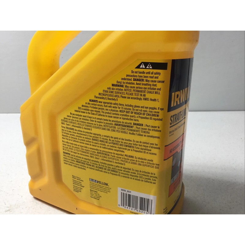 IRWIN STRAIT-LINE ORANGE Marking Chalk Line 65205-REV1 HI-Visibility 2.5 LBS