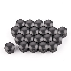 LST 20x Sechskant Radschraube Abdeckkappen Felgen Kappen Set 17 mm grau glänzend