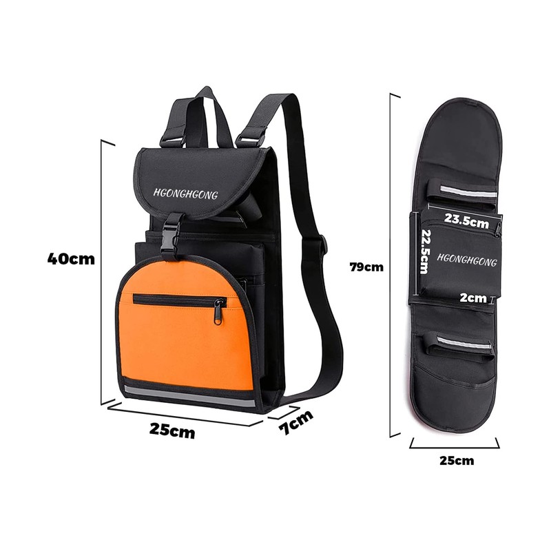 HG HGONG Skateboard Rucksack Skateboard Backpack Skateboard Bag Nylon Bag