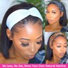 Pizazz Headband Human Hair Wigs for Black Women Full 150%