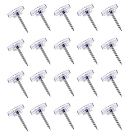 150 Count Push Pins, Clear Thumb Tacks, Flat Thumb Tacks Steel Point and Clear Plastic Head Pushpins, Transparent Thumbtacks for Cork Board Bulletin Boards for School, Office, Cork Board,Wall Hanging,