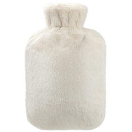 Hot Water Bottle with Minky Pullover Cover 2 Litre Bed Bottle with Beautiful Fleece Print Cover Rubber Hot Water Bottle with Lid Self Love [092]