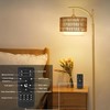 ROCKRAIN Modern Arc Floor Lamp: Dimmable LED Standing Lamp with