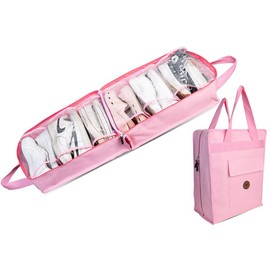 Shoe Bag for Travel, Portable Shoe Organizer, Storage Bag, Shoe Tote Bag for Women and Men (Pink)