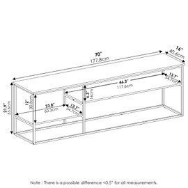Furinno Moretti Modern Lifestyle TV Stand, French Oak Grey