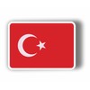 AMA SHOP PVC Tapered Sticker Turkey Flag for Wall Decals