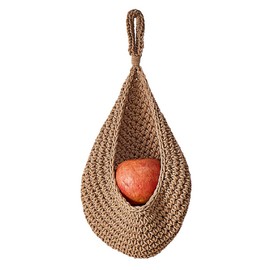 ANCLLO 3PCS Three sizes Hanging Wall Basket Teardrop Hanging Baskets Hand Woven Wall Mounted Teardrop Hanging Wall Decor Baskets for Kitchen Storage Living Room, Porch