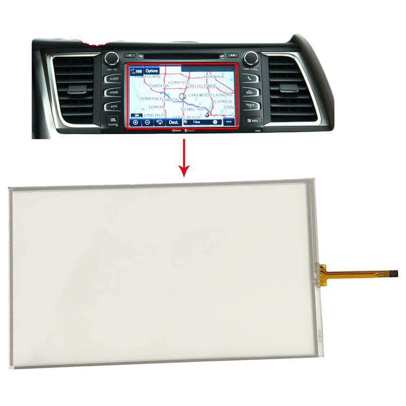 Micarun Navigation Touch Screen Digitizer Fit for Toyota Highlander 2014-2019