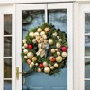 Jsdoin Christmas Wreath Door Hanger, 12.5 Inches Metal Door Wreath