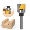 Wolfride Cleaning Bottom Router Bit, Carbide Blade Trimmer Bit, 0.25